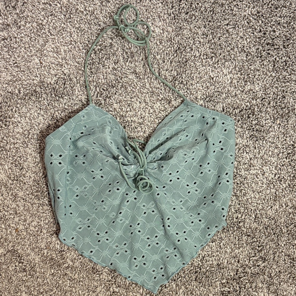 SHEIN Sage Green Eyelet Camisole